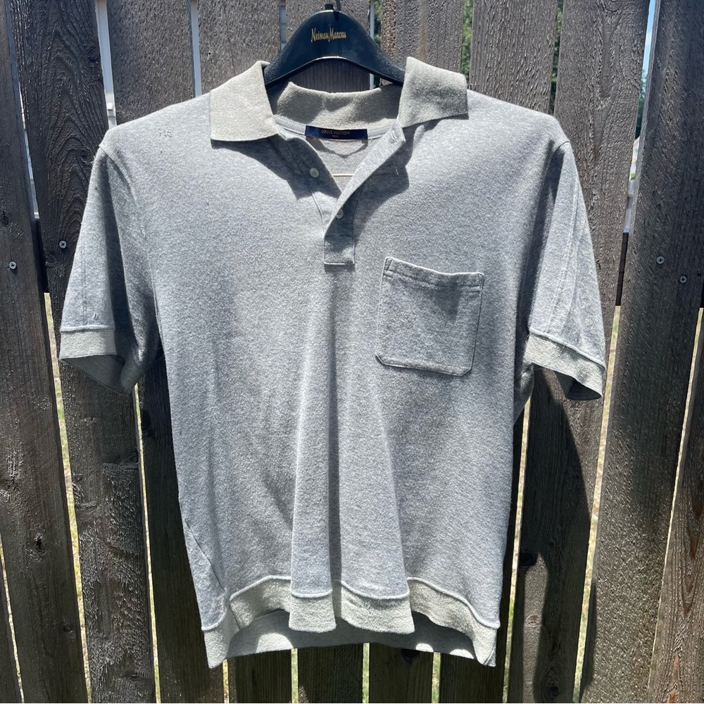 Large Louis Vuitton gray Polo monogram print
